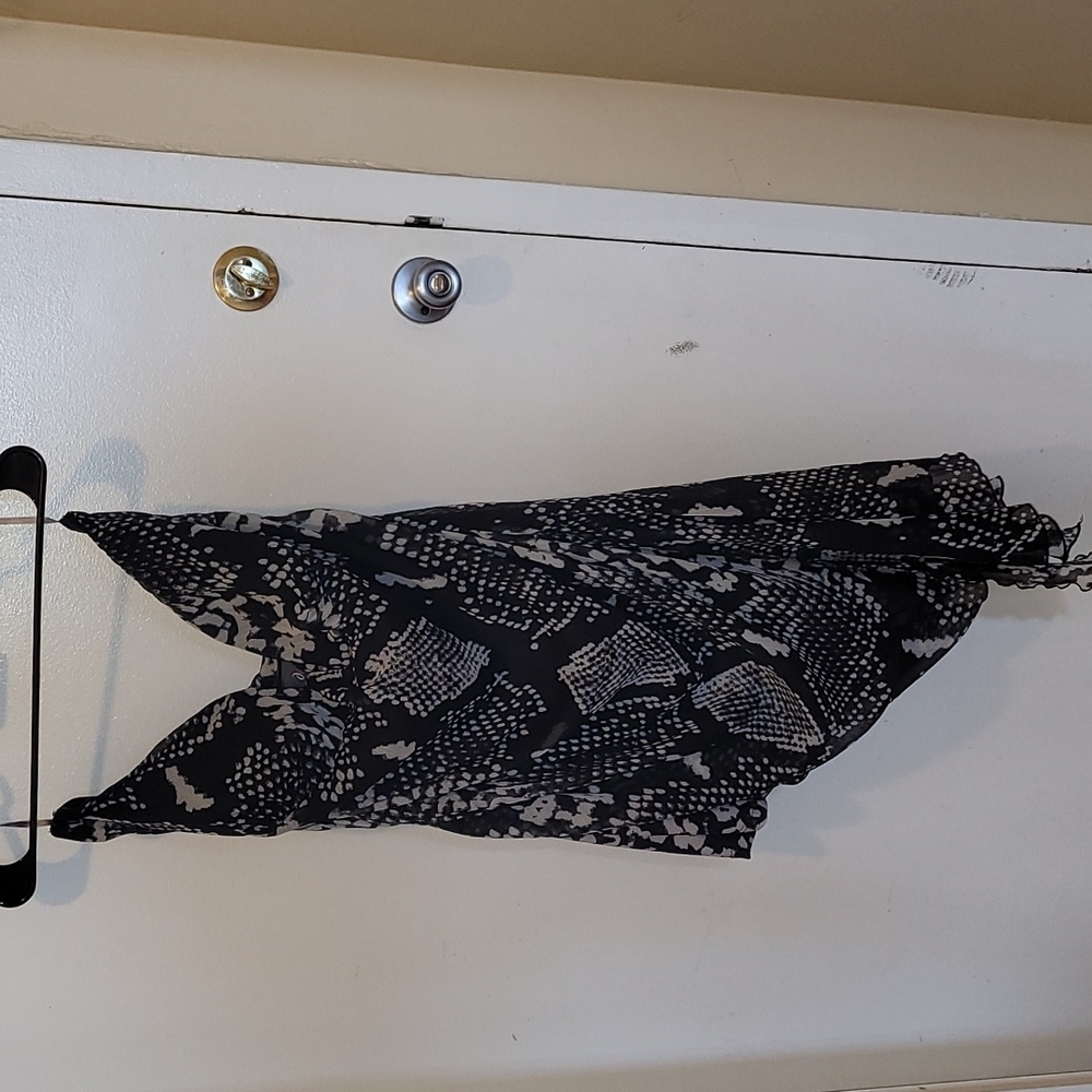 Asymmetrical snake print dress